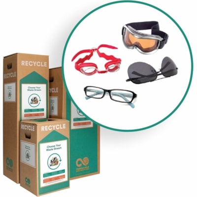 TerraCycle Eyewear, Zero Waste Recycling Box, Medium - For Sunglasses, Goggle, Eyewear - 40" (1016 mm) Height x 11" (279.40 mm) Width x 11" (279.40 mm) Depth EYEWEAR MEDIUM-11"X11"X40"