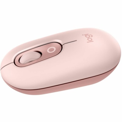 Logitech POP Mouse - Wireless - 32.81 ft (10000 mm) - Bluetooth - Rose - Scroll Wheel - 4 Button(s) - 1 x AA Battery Supported  
