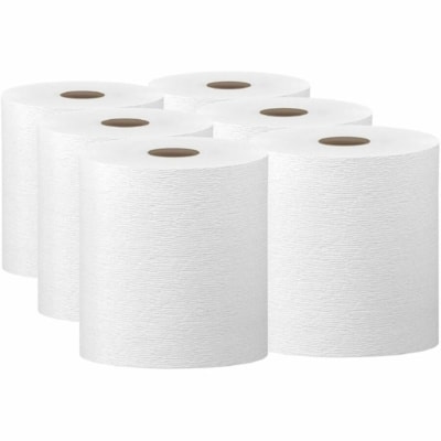 SCOTT ESS BLANC 600'X6ROULEAX 8 PO X 600 PI  NOYAU DE 1 75PO SERVIETTES PAPIER DUR ROULEAU