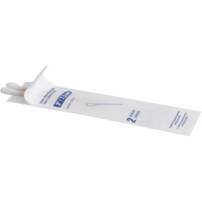 Safecross Cotton Tipped Applicators, Single End, Sterile, 3" , 12/PK - White - Wood, Cotton - 12 / Pack 7.6 CM SINGLE-END 6'S STERILE 12 PIECES