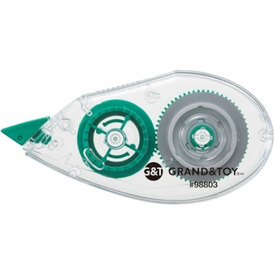 Grand & Toy Correction Tape - White Tape - Film-based - Clear - Film - 10 / Pack TOP ACTION APPLICATION 