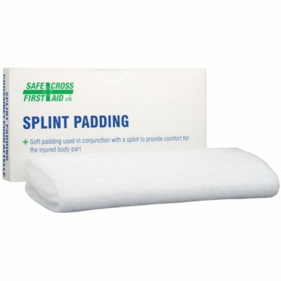 Safecross Splint Padding - 4" (101.60 mm) Width x 8" (203.20 mm) Length - White - 1 Unit  