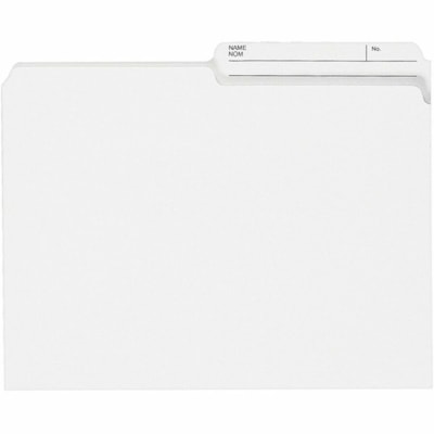 Grand & Toy 1/2 Tab Cut Letter Recycled Top Tab File Folder - 8 1/2" (215.90 mm) x 11" (279.40 mm) - Ivory - 10% Recycled - 100 / Unit 10% RECYCLED 1/2 TAB REVERSI- BLE SCORED FOR EXPANSION