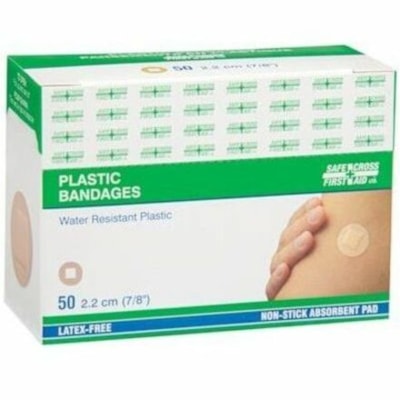 Safecross Plastic Bandages, 2.2 cm Circles, 50/Box - Plastic - 50 / Box CIRCLES 50'S 