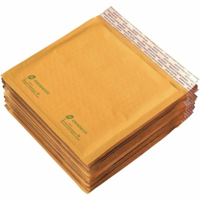Grand & Toy - Enveloppe - Envoi postal/expédition - largeur de 8 1/4 po (209,55 mm) x longueur de 7 5/8 po (193,55 mm) - Fermeture autocollante - Kraft - Plastique, Papier Kraft - 12 / emballage 7-1/4 X 7-1/8 PO  12/EMB DIMENSIONS INTÉRIEURES