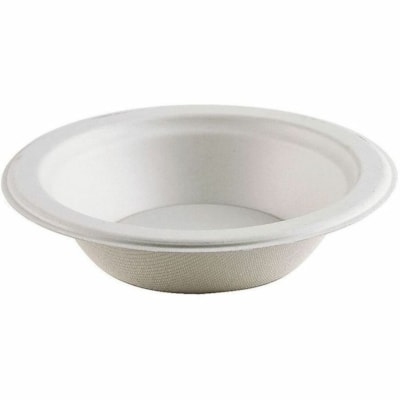 Highmark Compostable Sugarcane Paper Bowls, 12 Oz, White, Pack Of 50 - Disposable - Microwave Safe - White - Natural Fiber, Sugarcane Body - 50 Pack - 1 Pack SUGARCANE PAPER COMPOSTABLE 