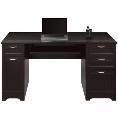 Grand & Toy Magellan 59" Manager's Desk, Espresso - Transitional Style - 5 Drawers - 58.7" (1490.98 mm) Table Top Width x 23.2" (589.28 mm) Table Top Depth - 30" (762 mm) Height - Home Office, Computer, Home - Assembly Required - Paper Laminate, Espresso - Laminate, Metal - 1 Each MANAGER'S DESK ESPRESSO 