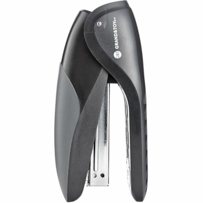 Grand & Toy Stand-Up Compact Stapler - Staples Upto 20 of 20lb Paper - Holds Upto 105 Staple - Half Strip - Staple Size: 1/4" (6.35 mm) - Black, Gray - Plastic, Metal 20 SHT CAPACITY 