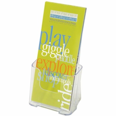 Grand & Toy DocuHolder, Clear, Single Pocket for Leaflets - 7.75" (196.85 mm) Height x 4.37" (111 mm) Width x 3.25" (82.55 mm) Depth - Plastic - Clear - Durable  