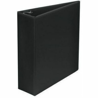 Grand & Toy - Classeur de présentation - format lettre - format 8 1/2 po (215,90 mm) x 11 po (279,40 mm) - 625 Capacité en feuilles - 3 x 3 po (76,20 mm) Ring(s) - Fastener(s) : Anneau rond - Pocket(s) : 4, Interne - Polypropylène, Plastique - Noir - Recyclé - Sans PVC, R NOIR 