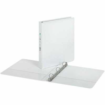 Grand & Toy 1''Customizer Presentation Binder, Round-Ring, White, Letter-Size(8 1/2'' x 11") - 1" (25.40 mm) Binder Capacity - Letter - 8 1/2" (215.90 mm) x 11" (279.40 mm) Sheet Size - 225 Sheet Capacity - 1" (25.40 mm) Ring(s) - Fastener(s): Round Ring - Pocket(s): 4, Internal, Front & Back - Poly  