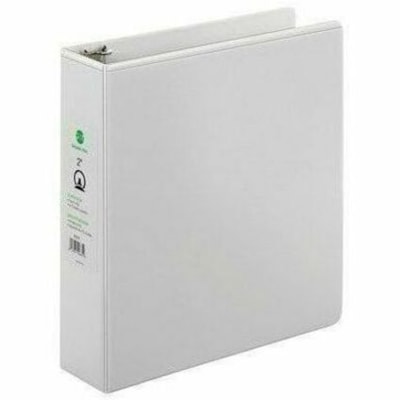Grand & Toy 2" Customizer Presentation Binder, Round-Ring, White, Letter-Size (8 1/2" x 11") - Letter - 8 1/2" (215.90 mm) x 11" (279.40 mm) Sheet Size - 625 Sheet Capacity - 3 x 2" (50.80 mm) Ring(s) - Fastener(s): Round Ring - Pocket(s): 4, Internal - Polypropylene, Plastic - White - Recycled - PV  