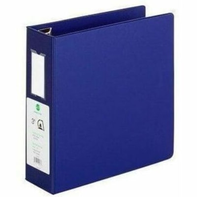 Grand & Toy - Classeur anneaux - format lettre - format 8 1/2 po (215,90 mm) x 11 po (279,40 mm) - 650 Capacité en feuilles - 3 x 3 po (76,20 mm) Ring(s) - Fastener(s) : Anneau en D - Pocket(s) : 4, Avant et arrière, Interne - Polypropylène, Plastique, Vinyle - Bleu - Recycl&eac VINYLE RELIEF  FORMAT LETTRE ANNEAUX COMBI 2 POCH INT