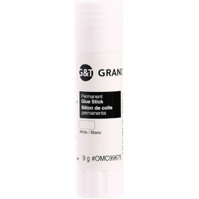 Grand & Toy Permanent Glue Stick, 9 g, White - 0.32 oz (9 g) - White - 1 / Each WASHABLE NON-TOXIC REPLACED 99675