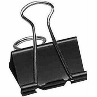 Grand & Toy Binder Clip - Small - 0.75" (19.05 mm) Width - 0.4" (9.53 mm) Size Capacity - for Document, Paper, Binder - Heavy Duty, Easy to Use, Reusable - Black - Steel, Nickel - 36 / Pack REPLACED 99820 