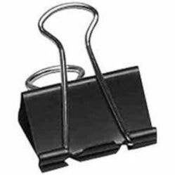 Grand & Toy Binder Clip - Medium - 1.25" (31.75 mm) Width - 0.6" (15.88 mm) Size Capacity - for Document, Paper, Binder - Heavy Duty, Easy to Use, Reusable - Black - Steel, Nickel - 24 / Pack BLACK REPLACED 99850 