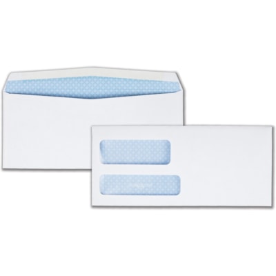 ENVELOPPE À DEUX FENÊTRES POUR CHÈQUES #9  3-7/8 X 8-7/8 PO BLANC 500/BTE