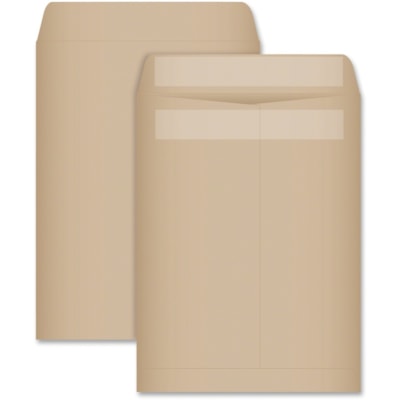 ENVEL. 9X12 AUTOADHÉSIVE KRAFT NAT BOUT OUVERT 24LB 100/BTE 40% FIBRES POST-CONSOMMATION