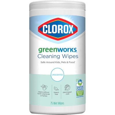 CLOROX  GRNWRKS WIPES 75CT SANS PARFUM - 4.25X8.32 