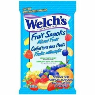Welch's - Collation aux fruits 3096 - Sans conservateur, Non gras, Sans gluten, Sans arachides, Sans arôme artificiel, Sans couleur artificiel - Fraise, Orange, Raisin concorde - 2,12 oz (60 g) - 48 / Carton  