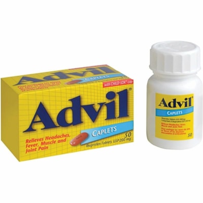 Advil Pain Reliever - For Headache, Menstrual Cramp, Arthritis, Backache, Pain, Fever, Cold - 50 / Bottle  