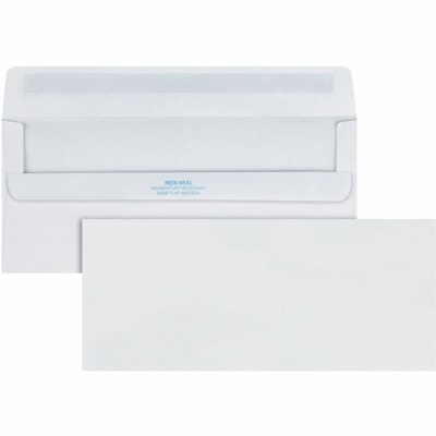 ENVELOPPES REDI-SEAL #10 4-1/8X9.5 BLANC 500/BTE AUTOADHÉSIF