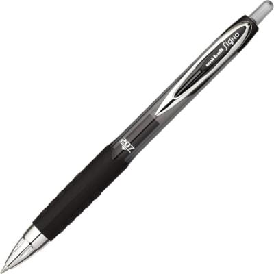 STYLO RÉTRACT.UNIBALL 207 NOIR ENCRE GEL 12/BTE PRISE CAOUTCH TRÈS DOUCE  RECHARGEABLE