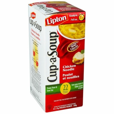 Lipton® Chicken Noodle Cup-a-Soup Soups - Chicken - 0.52 oz (14.74 g) - 22 / Box  