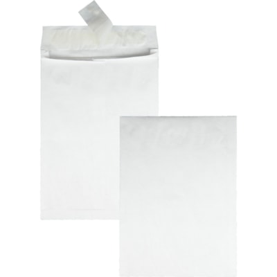 ENVEL. À SOUFFLETS BLC 12X16X2 BOUT OUVERT 14 TYVEK BLANC AUTOADHÉSIF 100/CT