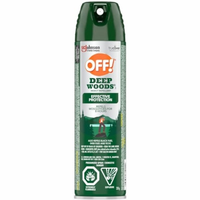 OFF! Deep Woods Insect Repellent - Spray - Kills Black Flies, Midges, Deer Flies, Flies, Ticks, Chiggers, Mosquitoes - 8.11 oz (230 g) - 12 / Case REPELLENT AEROSOL 230 G 