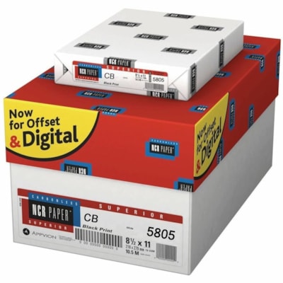 NCR PAPER - Papier de copie Superior 5805 - 92 Luminosité - format lettre - 8 1/2 po (215,90 mm) x 11 po (279,40 mm) - Sans acide, Sans chlore - Blanc - 5000 Feuilles - 10 / Carton 8.5 X 11  10.5 M 500/EMB 