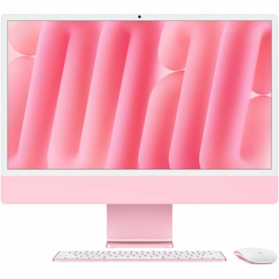 Apple iMac MWUG3LL/A All-in-One Computer - Apple M4 - 16 GB - 256 GB SSD - 24" 4.5K - Desktop - Pink - Apple M4 Chip - 4480 x 2520 - MacOS Sequoia - Apple Octa-core (8 Core) - English (US) Keyboard - IEEE 802.11ax - 143 W  4.5K DISPLAY: APPLE M4 CHIP W ITH 8-CORE CPU AND 8
