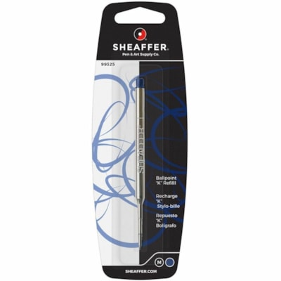 SHEAFFER Ballpoint Refill "K" Style - Blue Medium - Blister Card - Medium Point - Blue Ink Blister Pack BLUE MEDIUM POINT 