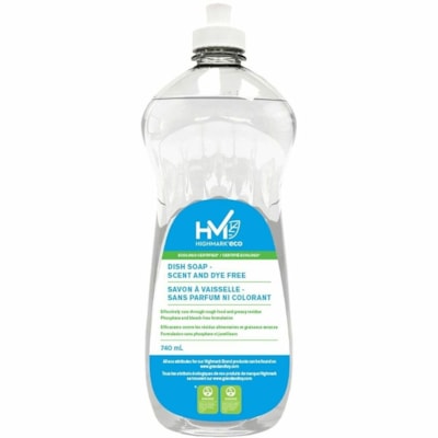 HIGHMARK DISH SOAP 740ML SCENT AND DYE FREE ECOLOGO