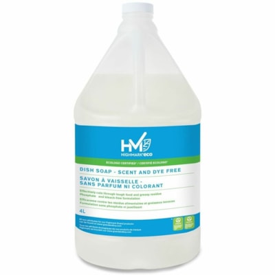 HIGHMARK DISH SOAP 4L SCENT AND DYE FREE ECOLOGO