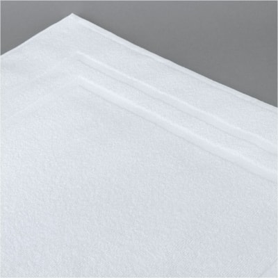 Bath Mat - 20x34 11.5# Double Frame White 100% Cotton, TMT00332 100% COTTON 