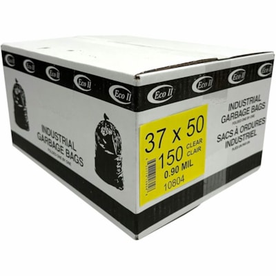 Eco II Garbage Bags - Eco II 37x50 0.90MIL Clear Tint Case of 150 INDIVIDUALLY FOLDED SUSTAINBLE 