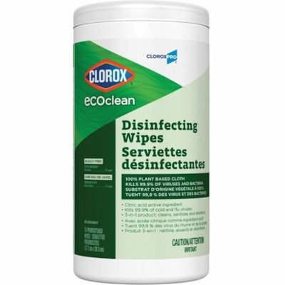 Lingette désinfectante EcoCleanClorox - Lingettes désinfectantes ecoclean 6.9" X 7.9" 