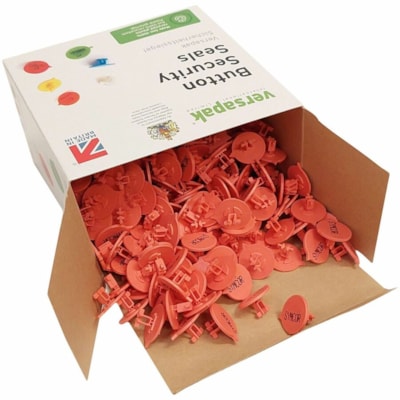 Dasco Storage Solutions Security Seal - Red - Plastic - 500 / Box  