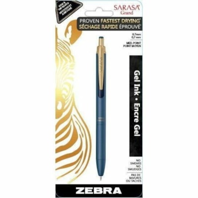 STYLO RT SARASA GEL.5MMBL 1PK CORPS: BL GRIS|ENCRE:BL MARINE ENCREàSéCHAGE RAPID SANS BAVRS