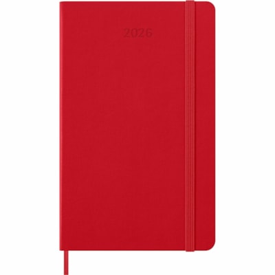 Moleskine Classic 12 Month 2026 Daily Planner, Hard Cover, Large (5" x 8.25"), Scarlet - Moleskine Classic 12 Month 2026 Daily Planner, Hard Cover, Large (5" x 8.25"), Scarlet  