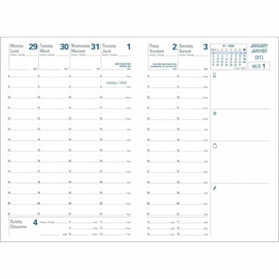QV BIZ AFFAIR ASST 4" X 6" BIL FREEPORT BLACK BLUE WEEKLY APPOINTMENT 2PPW