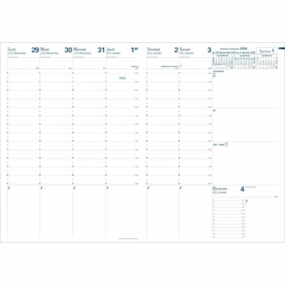 QV PRENTE AST8-1/4"X11-3/4''FR FREEPORT BLACK BLUE WEEKLY APPOINTMENT 2PPW