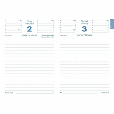 QV NOTOR ASST 4-3/4"X6-3/4"BIL FREEPORT BLACK BLUE DAILY 1PPD