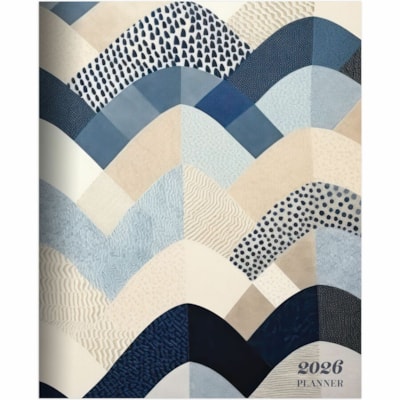 TF Publishing Agenda mensuel moyen Quilted Curves 2026 - Agenda mensuel moyen Quilted Curves 2026  