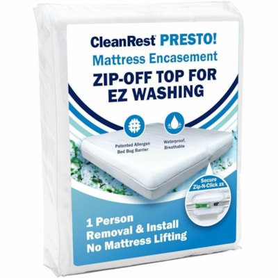 CleanRest - Protecteur de Matélas Presto! 845168017848 - Blanc 72"W X 80"L X 9-18"H  BLANC 