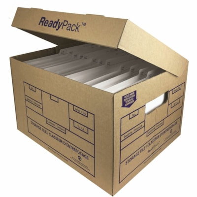 READYPACK BOÎTES D'ENTREPOSAGE 15"X12"X10"   BRUN 12 BOÎTES PAR PAQUET
