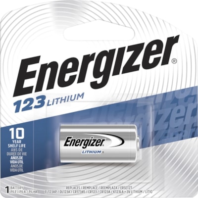 Energizer 123 Lithium Battery - For Multipurpose - 1500 mAh - 3 V DC - 1 / Box LITHIUM 3 VOLT 