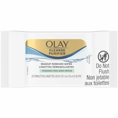 Olay - Lingette nettoyante 80814002 - 25 / emballage SANS PARFUM POUR LE VISAGE ET LE COU