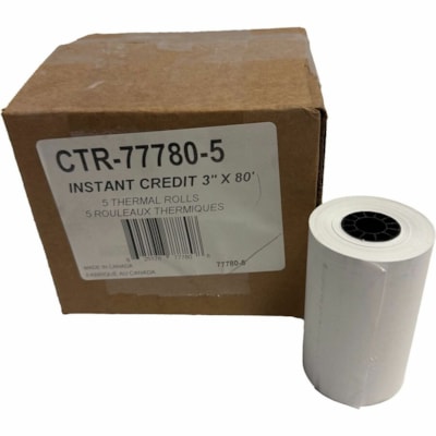 Grand & Toy Instant Credit Thermal Paper 3" X 80' 55G ROLLS 